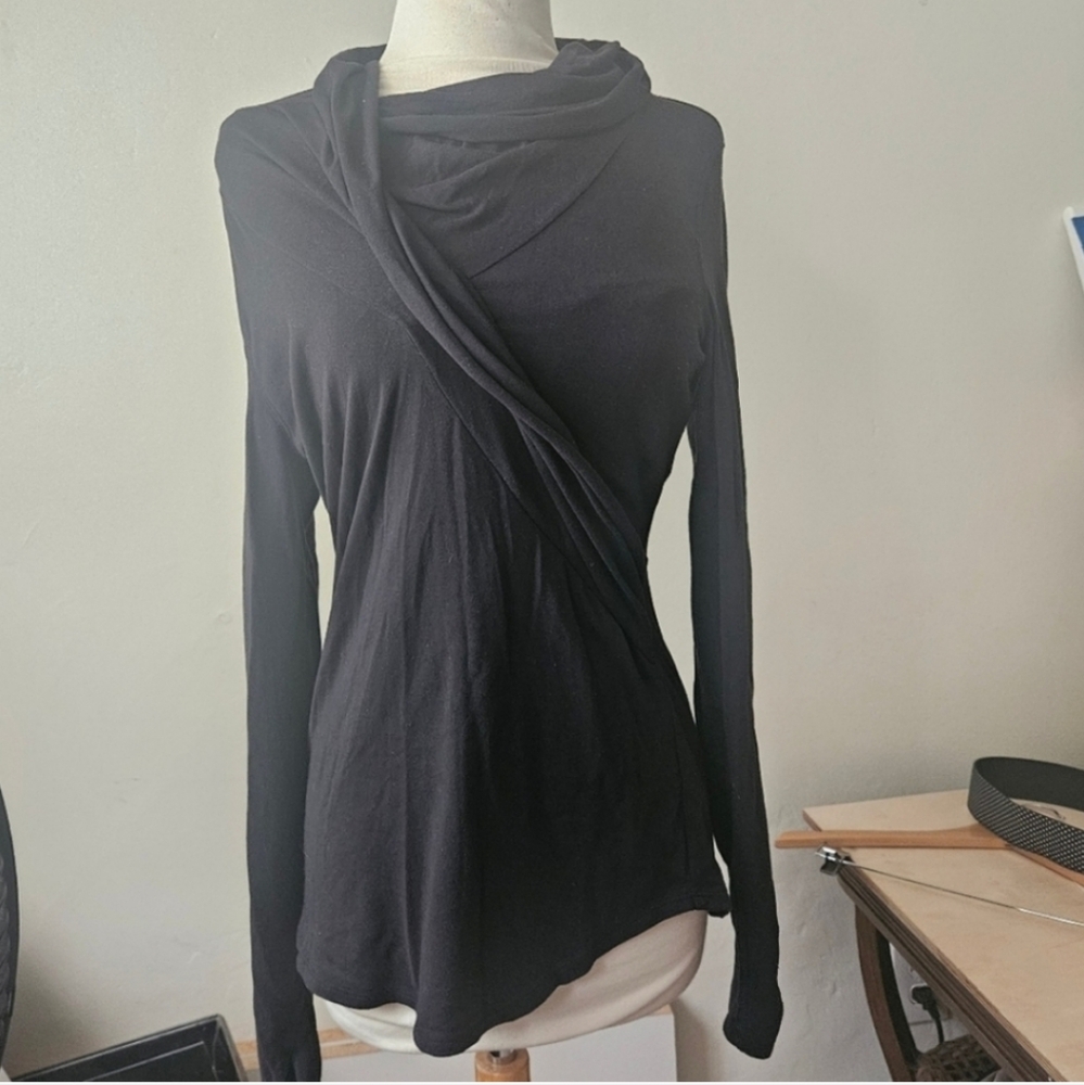 Athleta Black Soft Long Sleeve Shirt Size Small